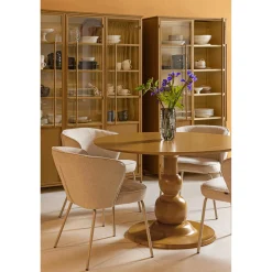 Clearance WOOOD Admit eetkamerstoel wollig geweven Kiezel