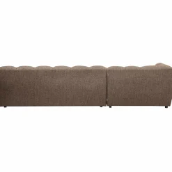 WOOOD Allure chaise longue links geweven stof Donkerbruin melange