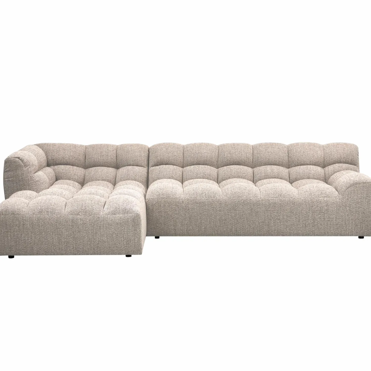 New WOOOD Allure chaise longue links geweven stof Naturel melange