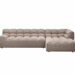 Discount WOOOD Allure chaise longue rechts geweven stof Bruin melange