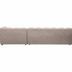 Discount WOOOD Allure chaise longue rechts geweven stof Bruin melange
