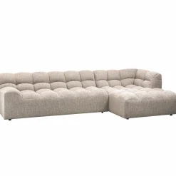 WOOOD Allure chaise longue rechts geweven stof Naturel melange