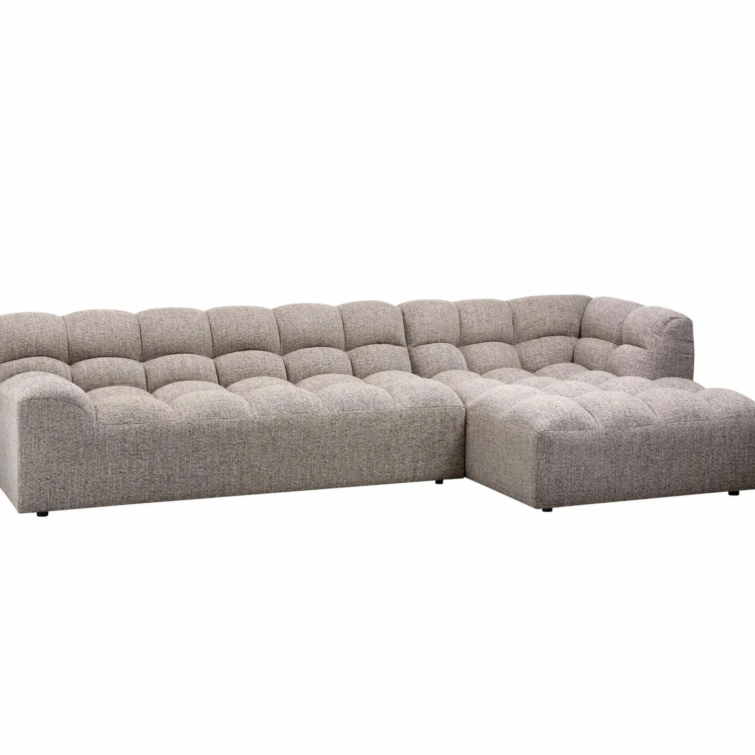 Clearance WOOOD Allure chaise longue rechts geweven stof Klei melange