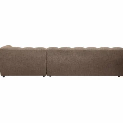 Outlet WOOOD Allure chaise longue rechts geweven stof Donkerbruin melange