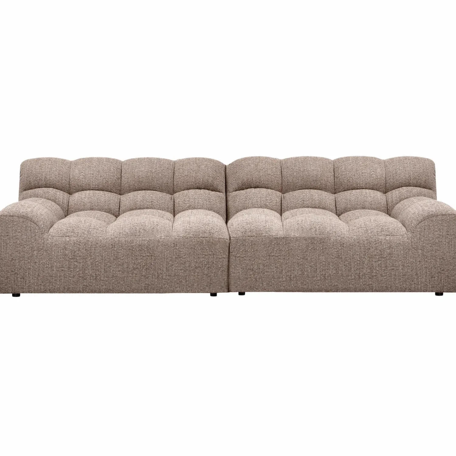 Hot WOOOD Allure 3-zits bank geweven stof Bruin melange