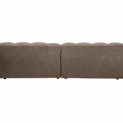 Outlet WOOOD Allure 3-zits bank geweven stof Donkerbruin melange