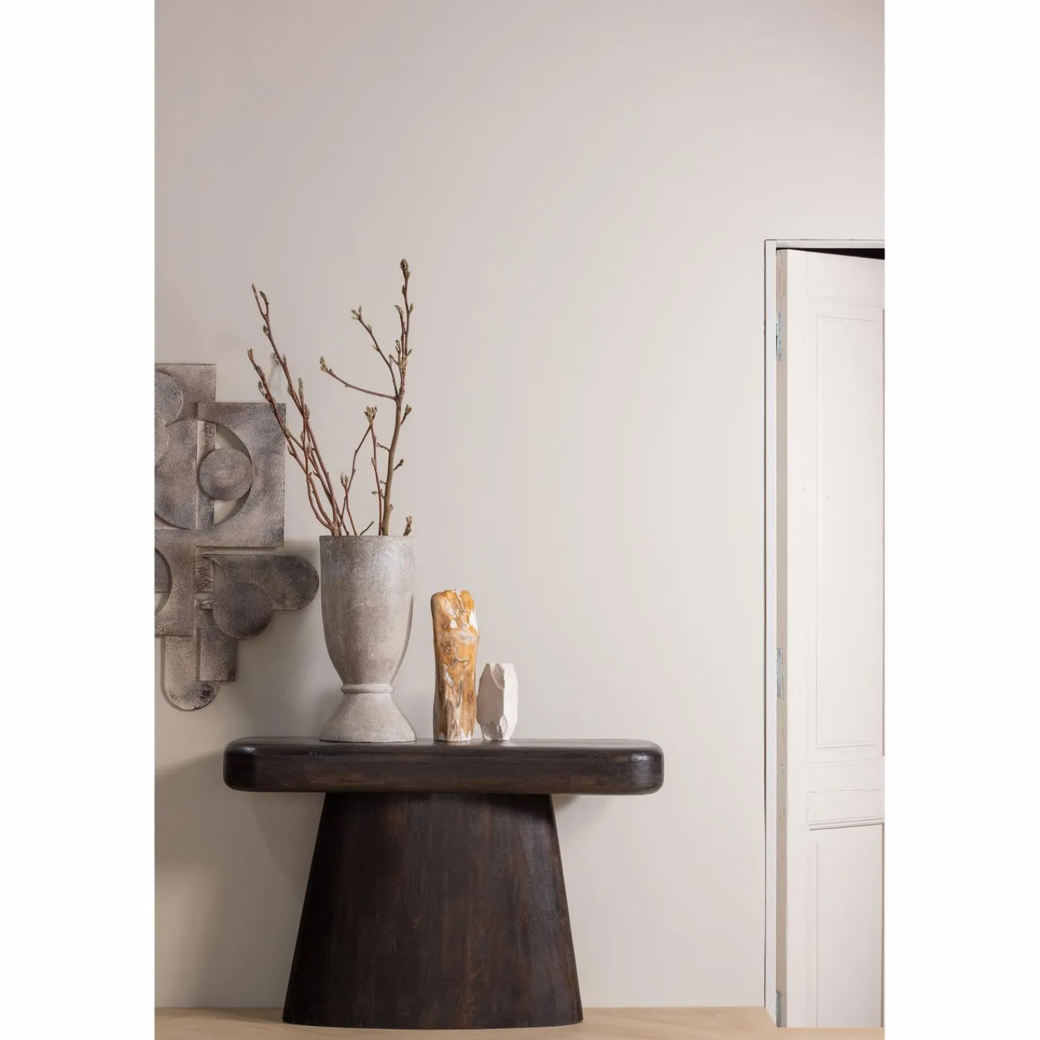 Clearance WOOOD Amco sidetable mangohout zwart