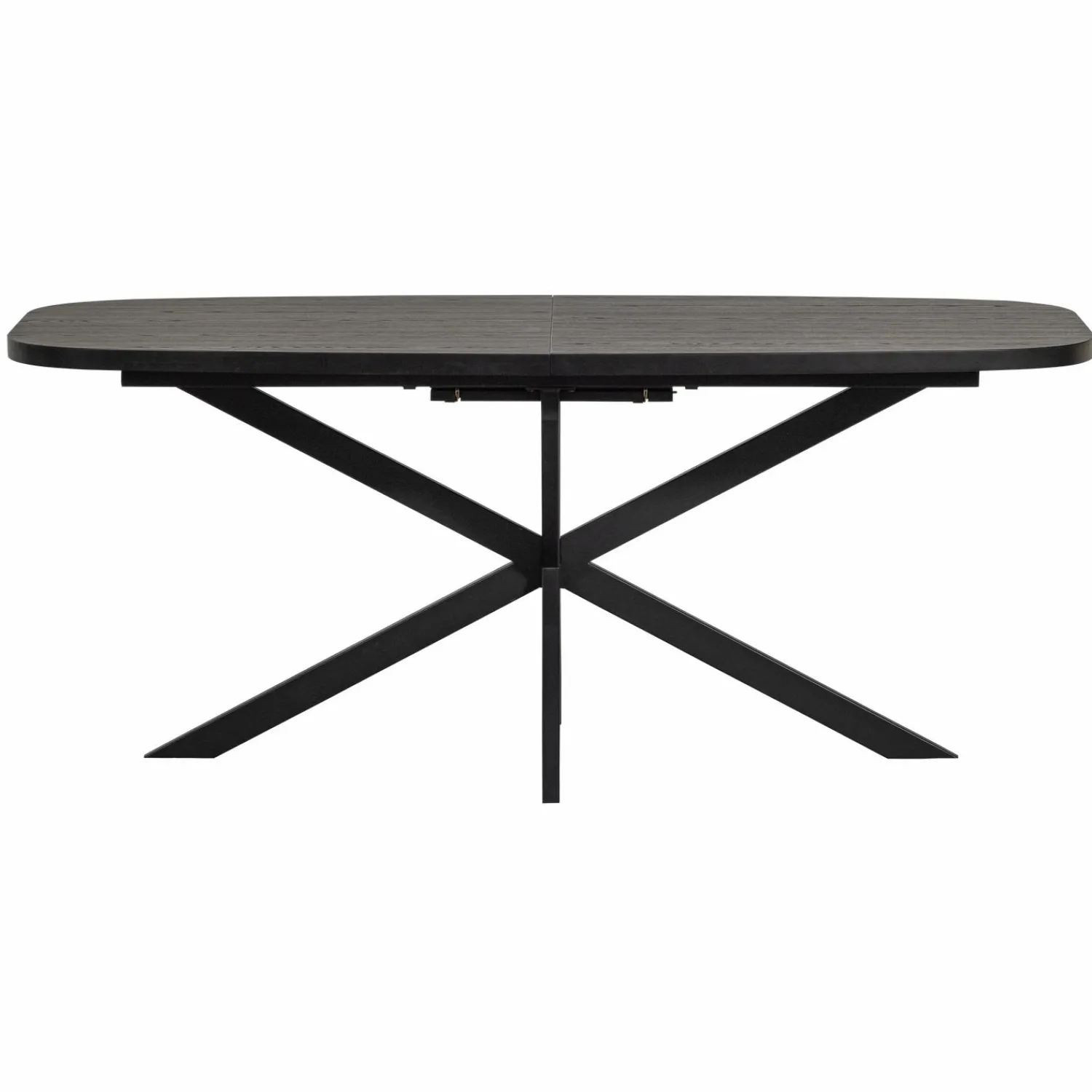 Online WOOOD Arros eettafel uitschuifbaar 180-220x90 cm mdf zwart