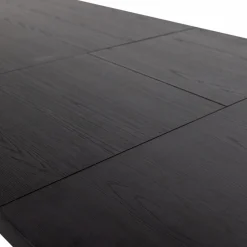 Online WOOOD Arros eettafel uitschuifbaar 180-220x90 cm mdf zwart