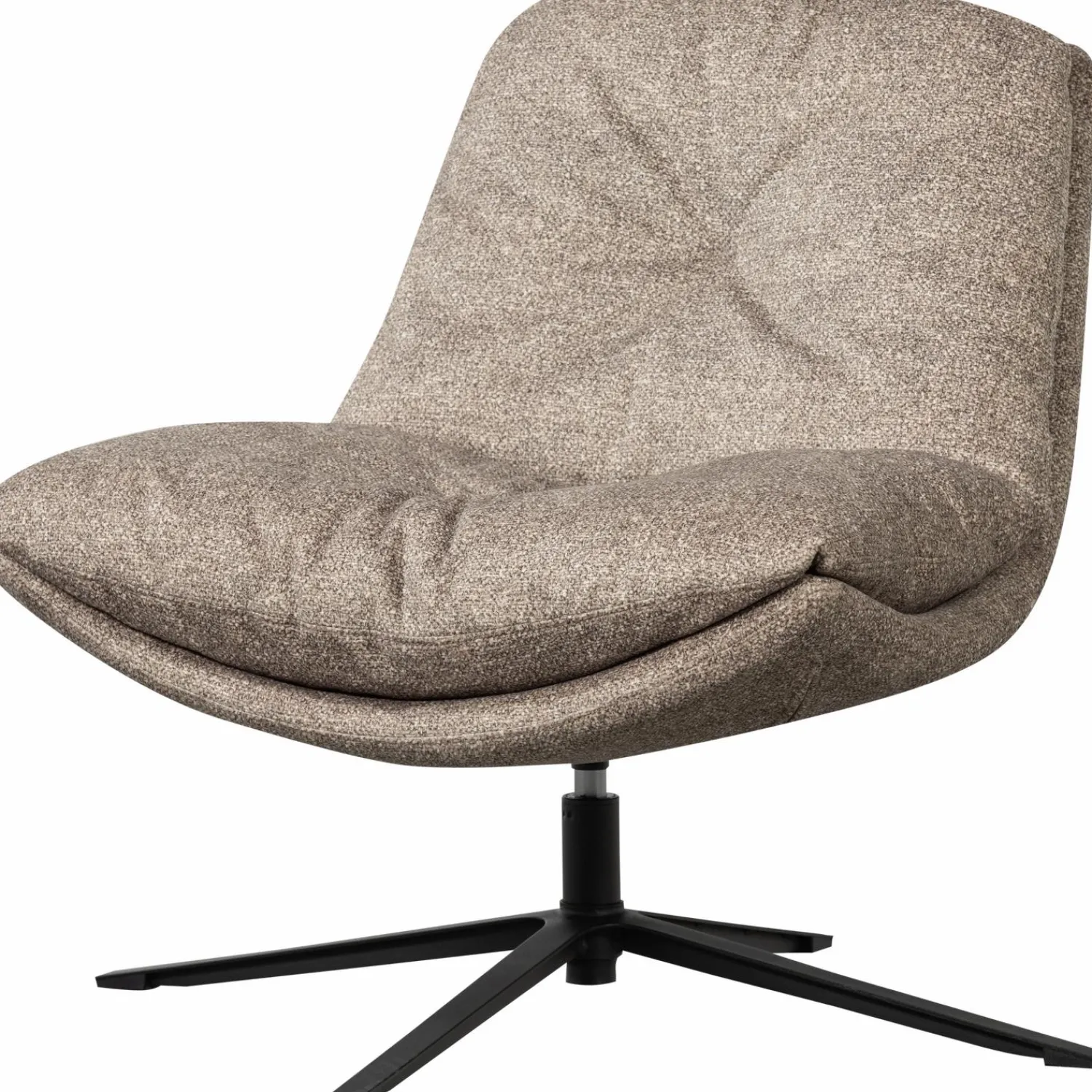 Sale WOOOD Arve draaifauteuil bedrukte stof natural melange