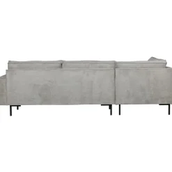 Hot WOOOD Arwin hoekbank ribstof links vergrijsd groen Verweerd groen