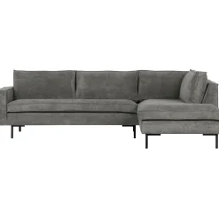 WOOOD Arwin hoekbank ribstof rechts Olijfgroen