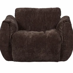 Outlet WOOOD Baggy draaifauteuil 3D chenille Donkerbruin