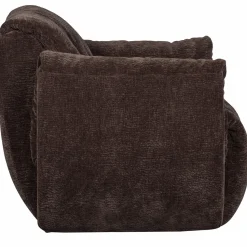 Outlet WOOOD Baggy draaifauteuil 3D chenille Donkerbruin