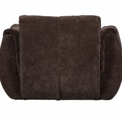 Outlet WOOOD Baggy draaifauteuil 3D chenille Donkerbruin