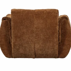 Best WOOOD Baggy draaifauteuil 3D chenille Middenbruin