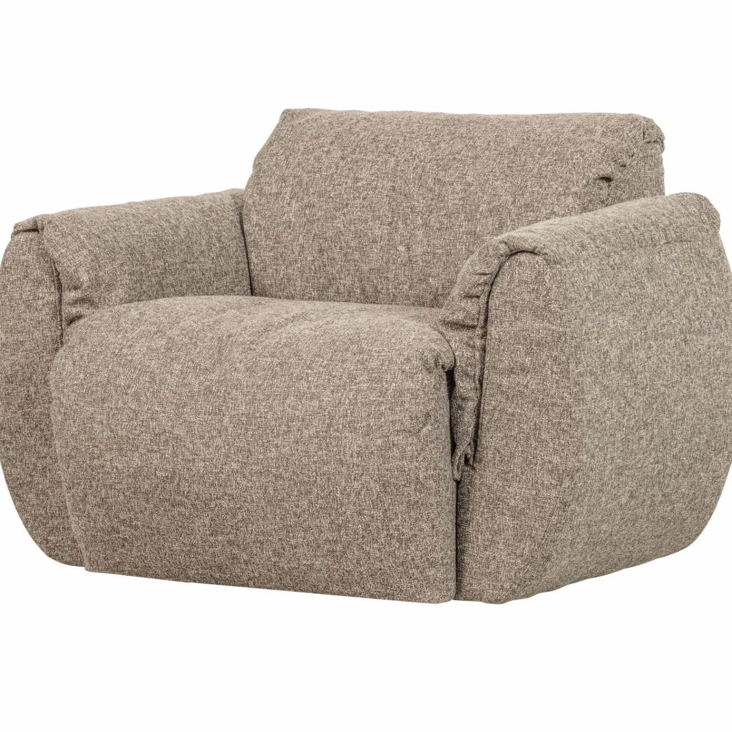 Sale WOOOD Baggy draaifauteuil geweven stof Bruin melange