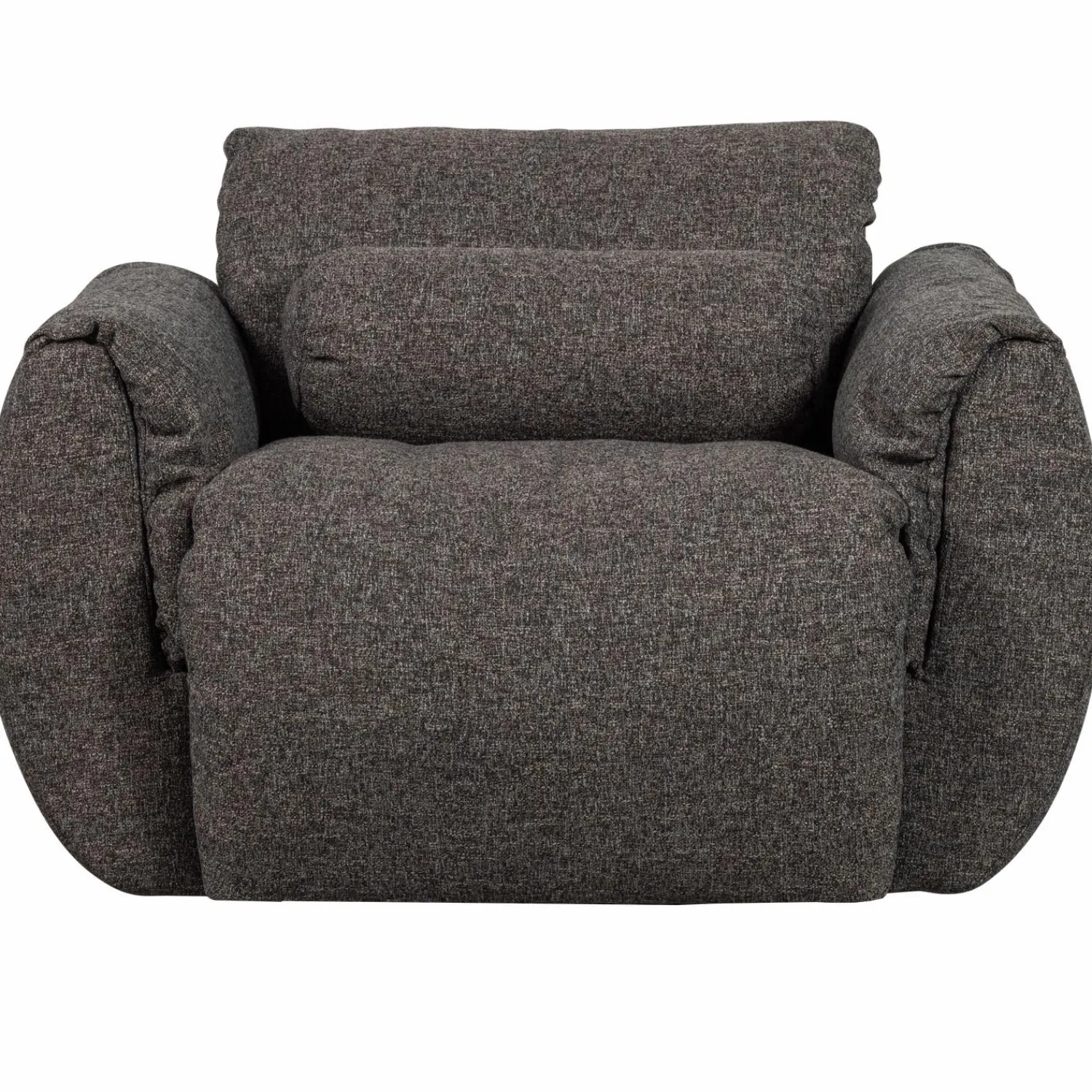 Sale WOOOD Baggy draaifauteuil geweven stof Warmgrijs melange