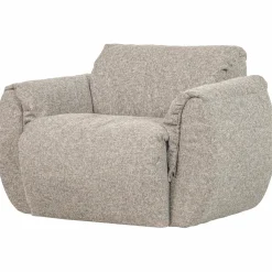 Clearance WOOOD Baggy draaifauteuil geweven stof Naturel melange