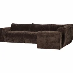 New WOOOD Baggy hoekbank rechts 3D chenille Donkerbruin