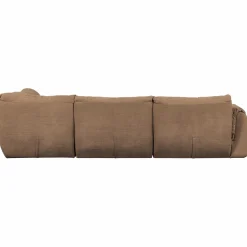 Hot WOOOD Baggy hoekbank rechts geweven chenille Bruin