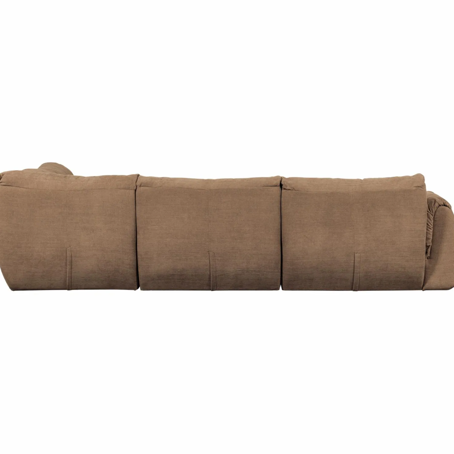 Hot WOOOD Baggy hoekbank rechts geweven chenille Bruin