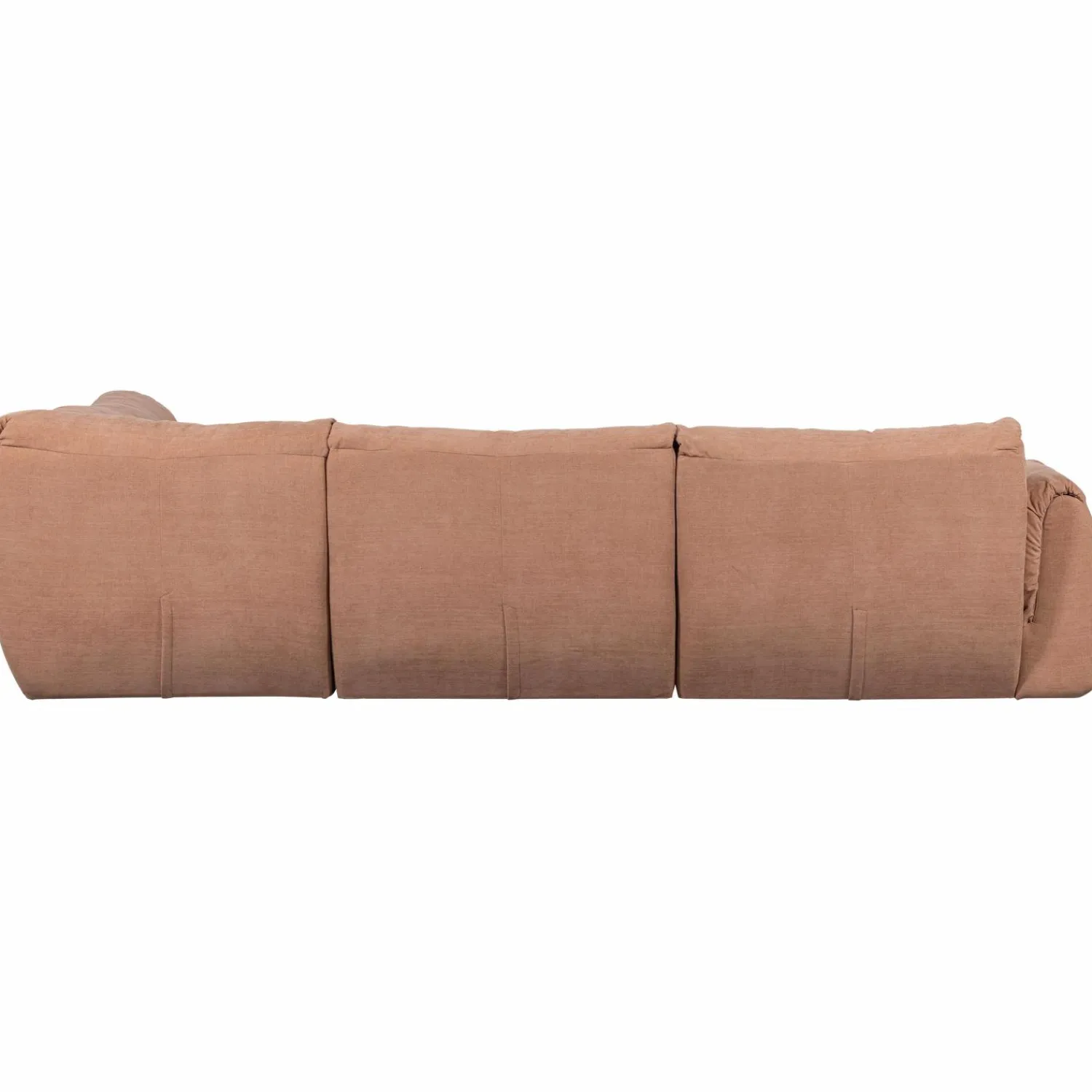 Online WOOOD Baggy hoekbank rechts geweven chenille oud roze Oudroze