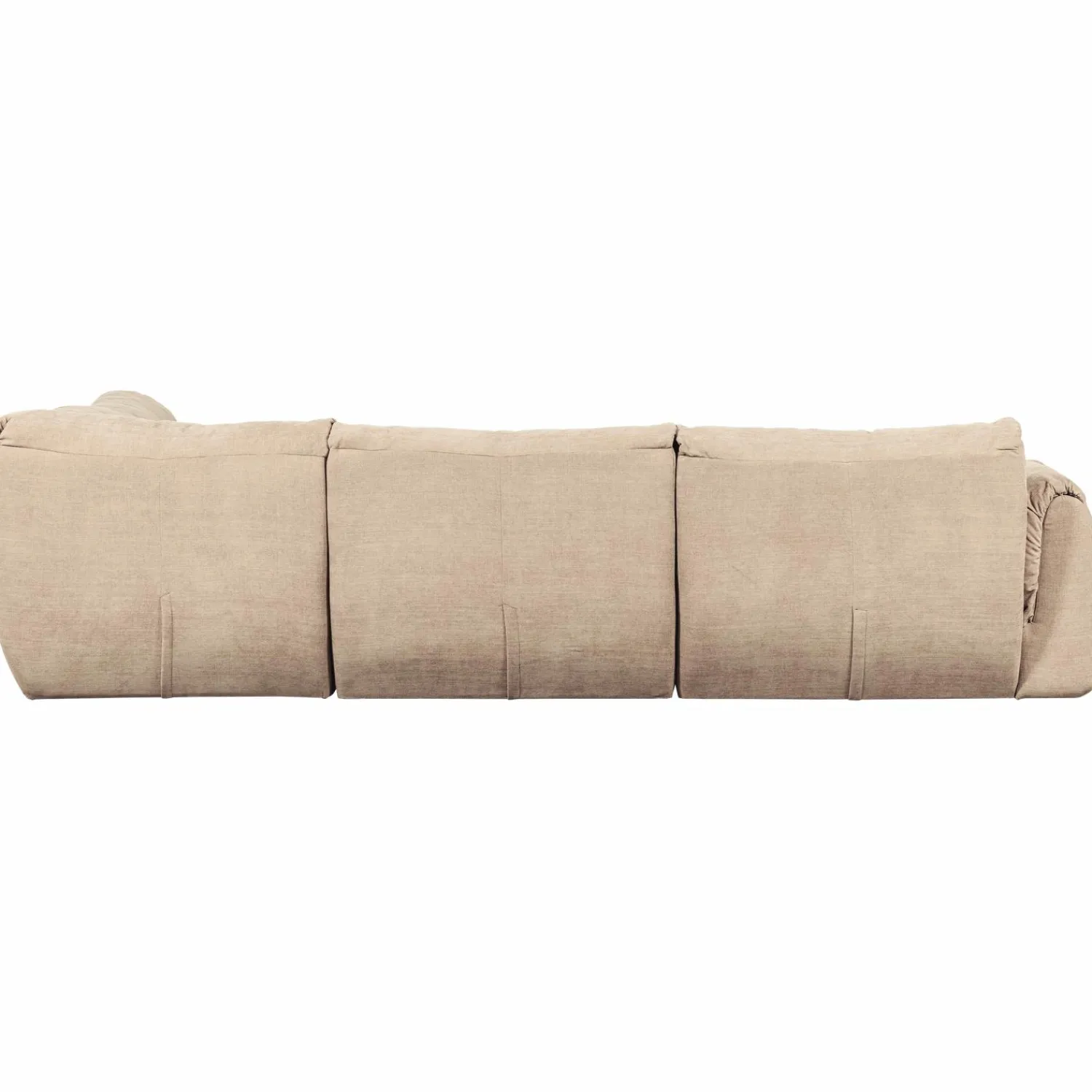 Online WOOOD Baggy hoekbank rechts geweven chenille Zand