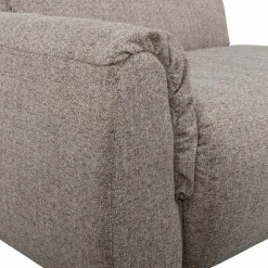 Online WOOOD Baggy hoekbank rechts geweven stof Bruin melange