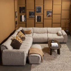 New WOOOD Baggy hoekelement Bruin melange