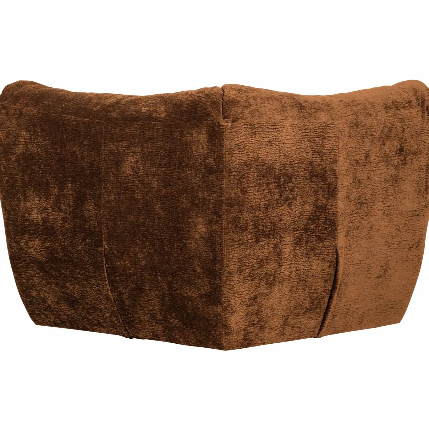 Online WOOOD Baggy hoekelement 3D chenille Middenbruin