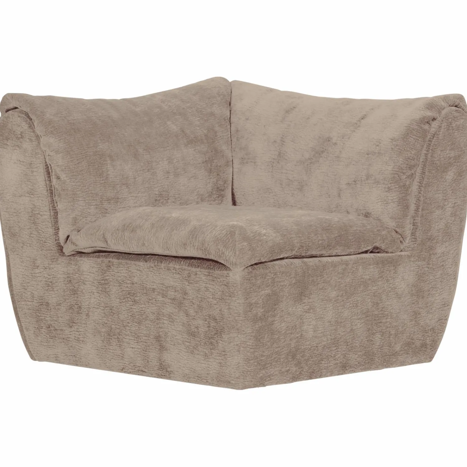 Online WOOOD Baggy hoekelement 3D chenille Zand