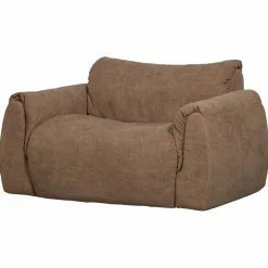 Outlet WOOOD Baggy loveseat geweven chenille Bruin