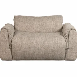 Best WOOOD Baggy loveseat geweven stof Bruin melange