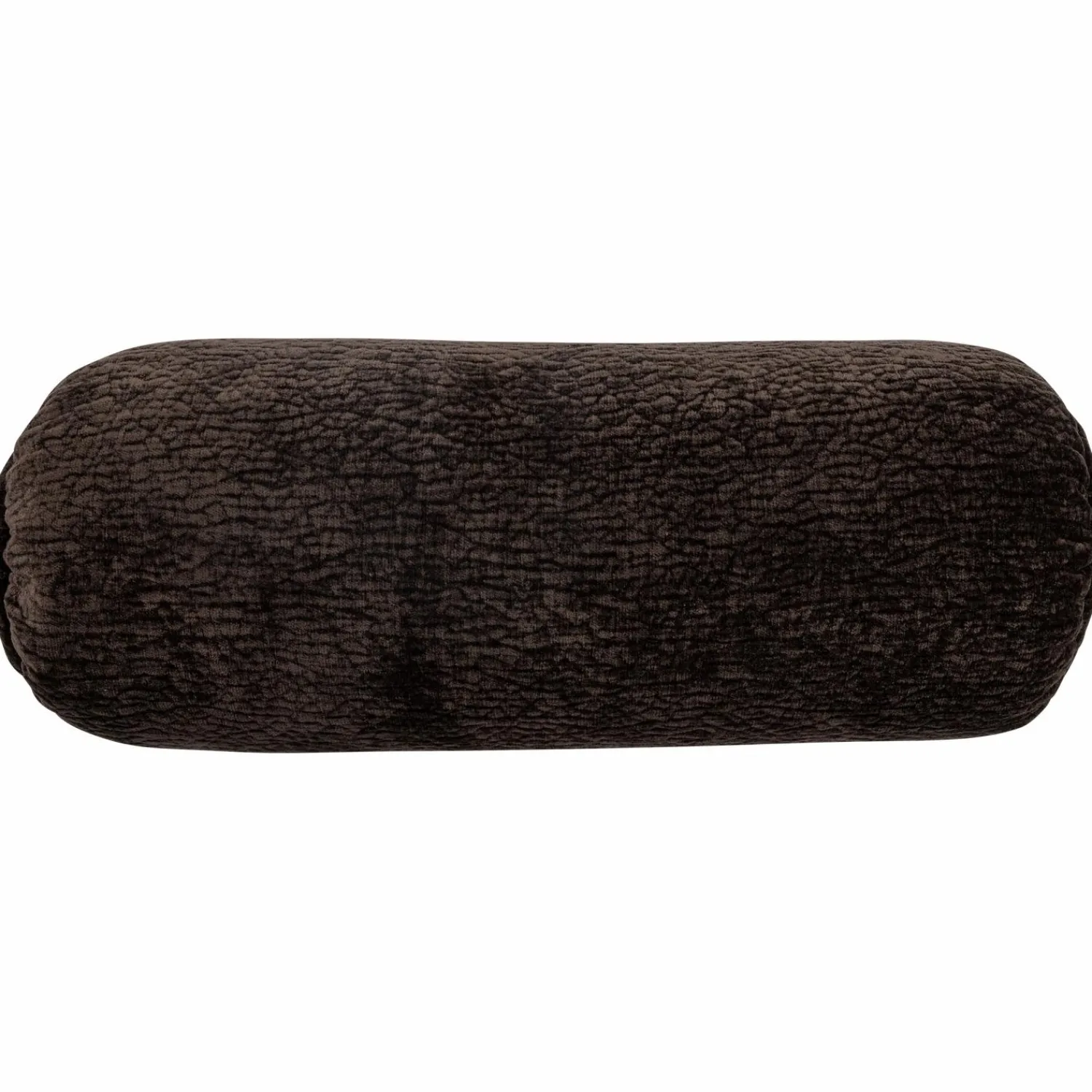 WOOOD Baggy rolkussen 50xø23 cm 3D chenille Donkerbruin