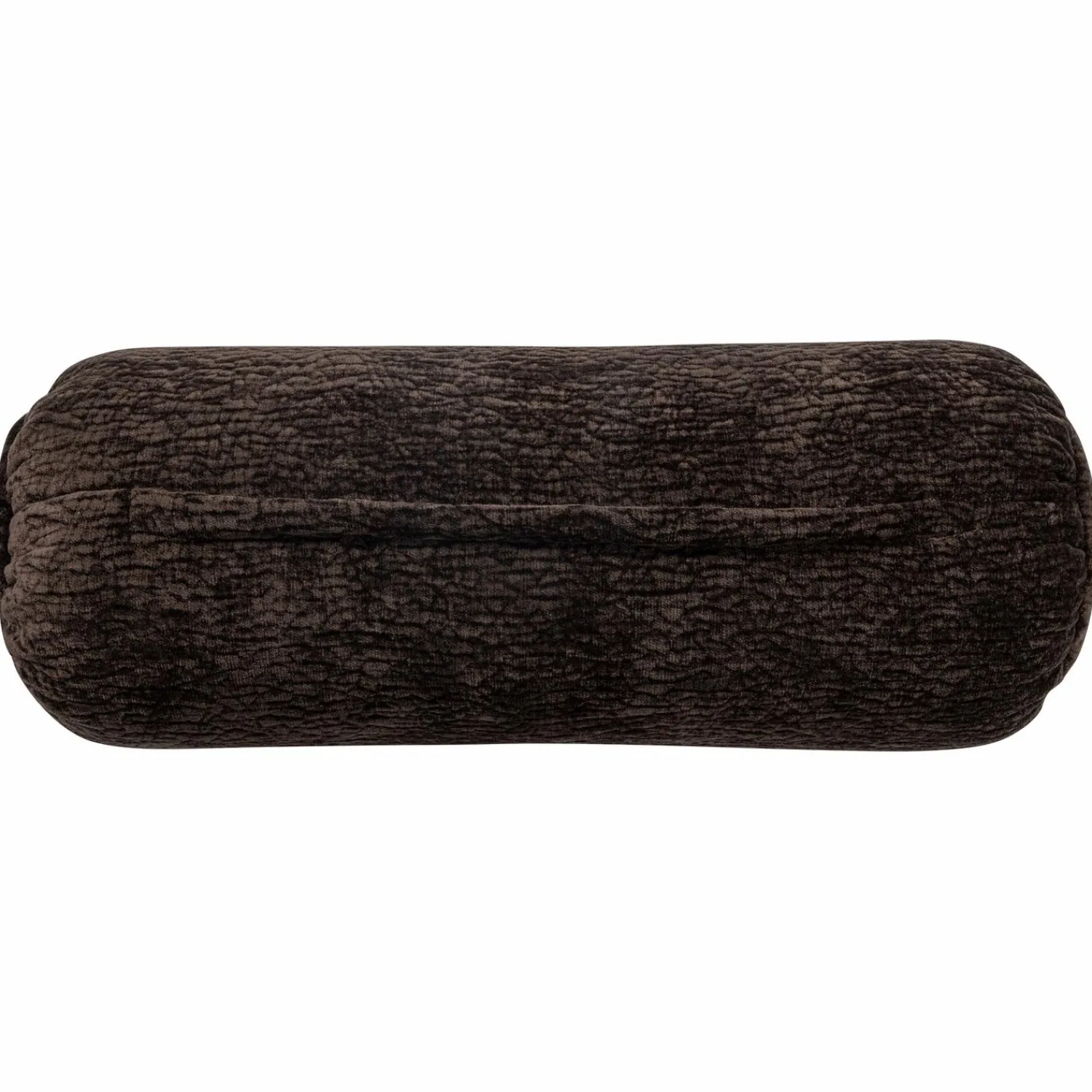 WOOOD Baggy rolkussen 50xø23 cm 3D chenille Donkerbruin