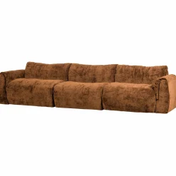 WOOOD Baggy 3-zits bank 3D chenille Middenbruin