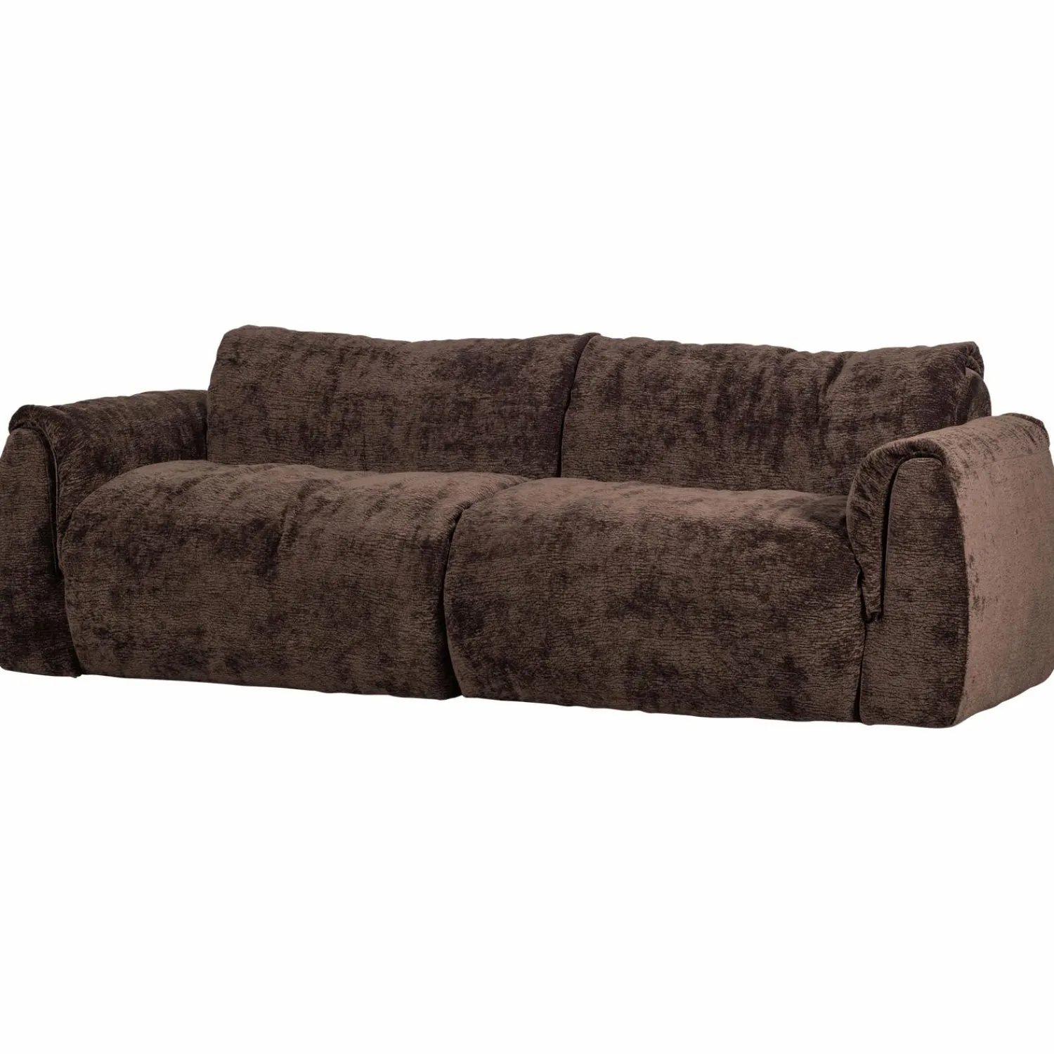 Sale WOOOD Baggy 2-zits bank 3D chenille Donkerbruin