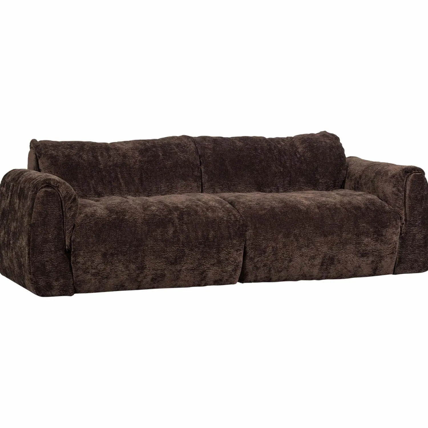 Sale WOOOD Baggy 2-zits bank 3D chenille Donkerbruin