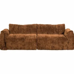 Sale WOOOD Baggy 2-zits bank 3D chenille Middenbruin