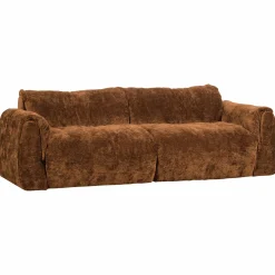 Sale WOOOD Baggy 2-zits bank 3D chenille Middenbruin