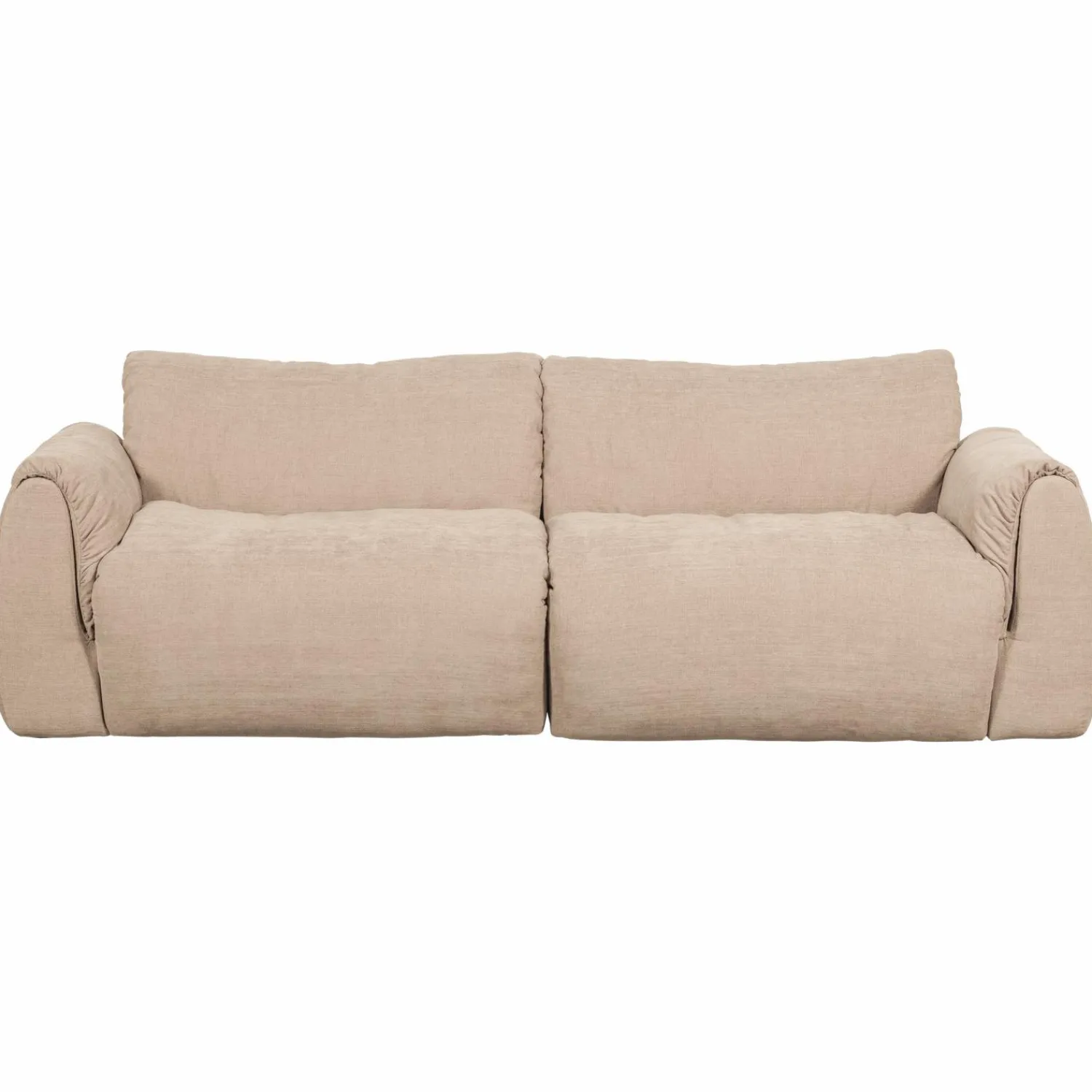 Best WOOOD Baggy 2-zits bank geweven chenille Zand