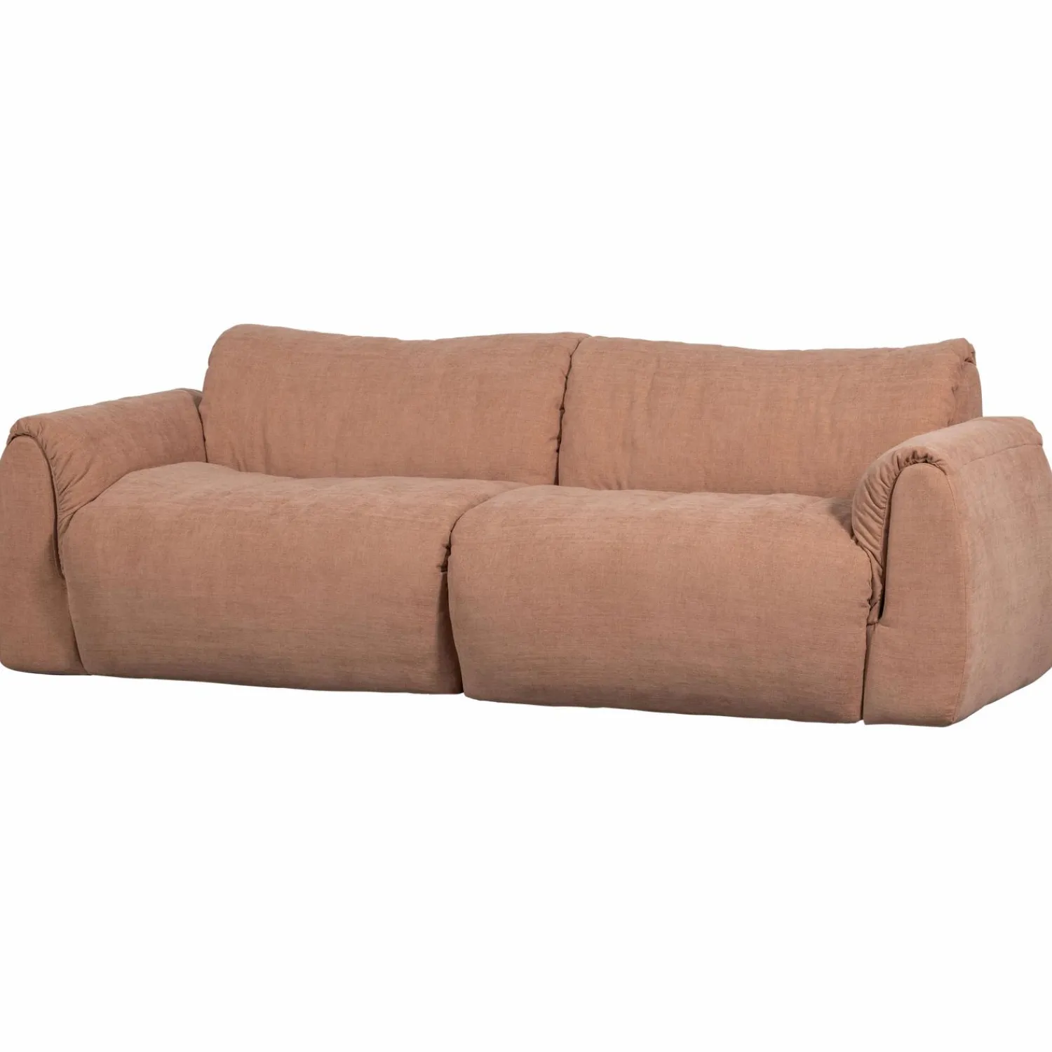 Clearance WOOOD Baggy 2-zits bank geweven chenille oud roze Oudroze