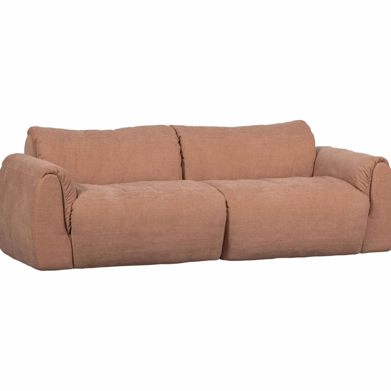 Clearance WOOOD Baggy 2-zits bank geweven chenille oud roze Oudroze