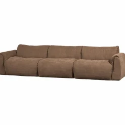 Online WOOOD Baggy 3-zits bank geweven chenille Bruin