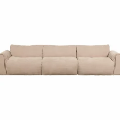 Sale WOOOD Baggy 3-zits bank geweven chenille Zand