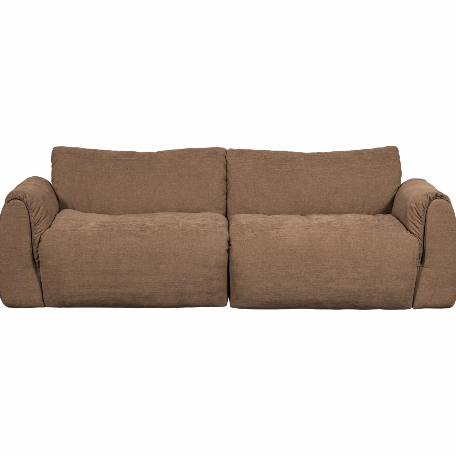 Sale WOOOD Baggy 2-zits bank geweven chenille Bruin