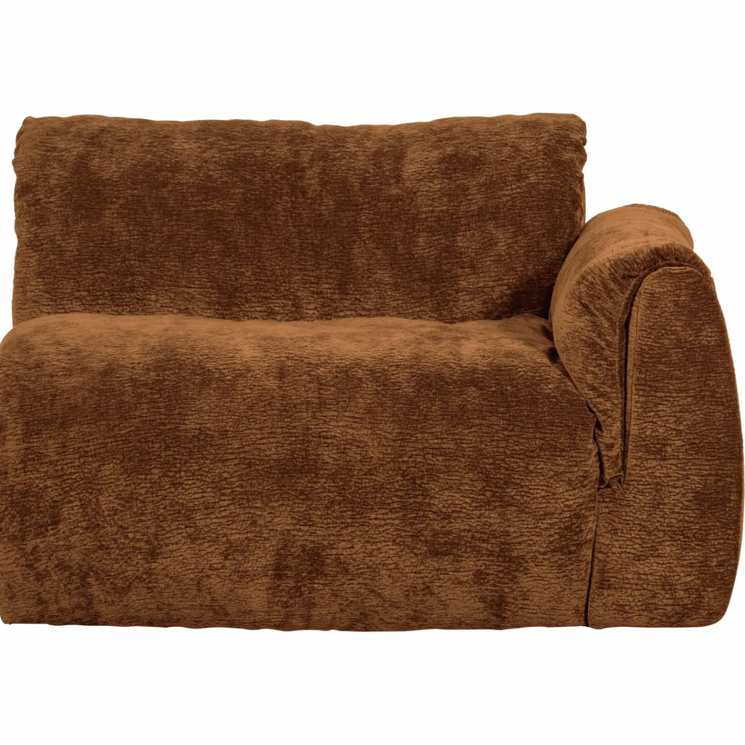 Discount WOOOD Baggy 1-zits element met arm rechts 3D chenille Middenbruin