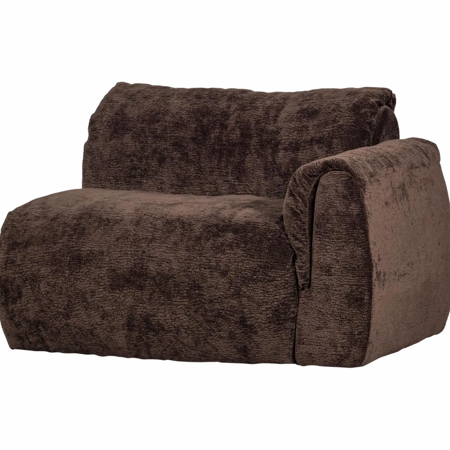 New WOOOD Baggy 1-zits element met arm rechts 3D chenille Donkerbruin