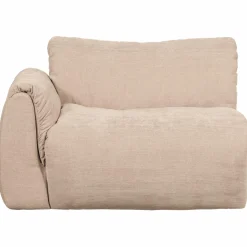 Discount WOOOD Baggy 1-zits element met arm links geweven chenille Zand